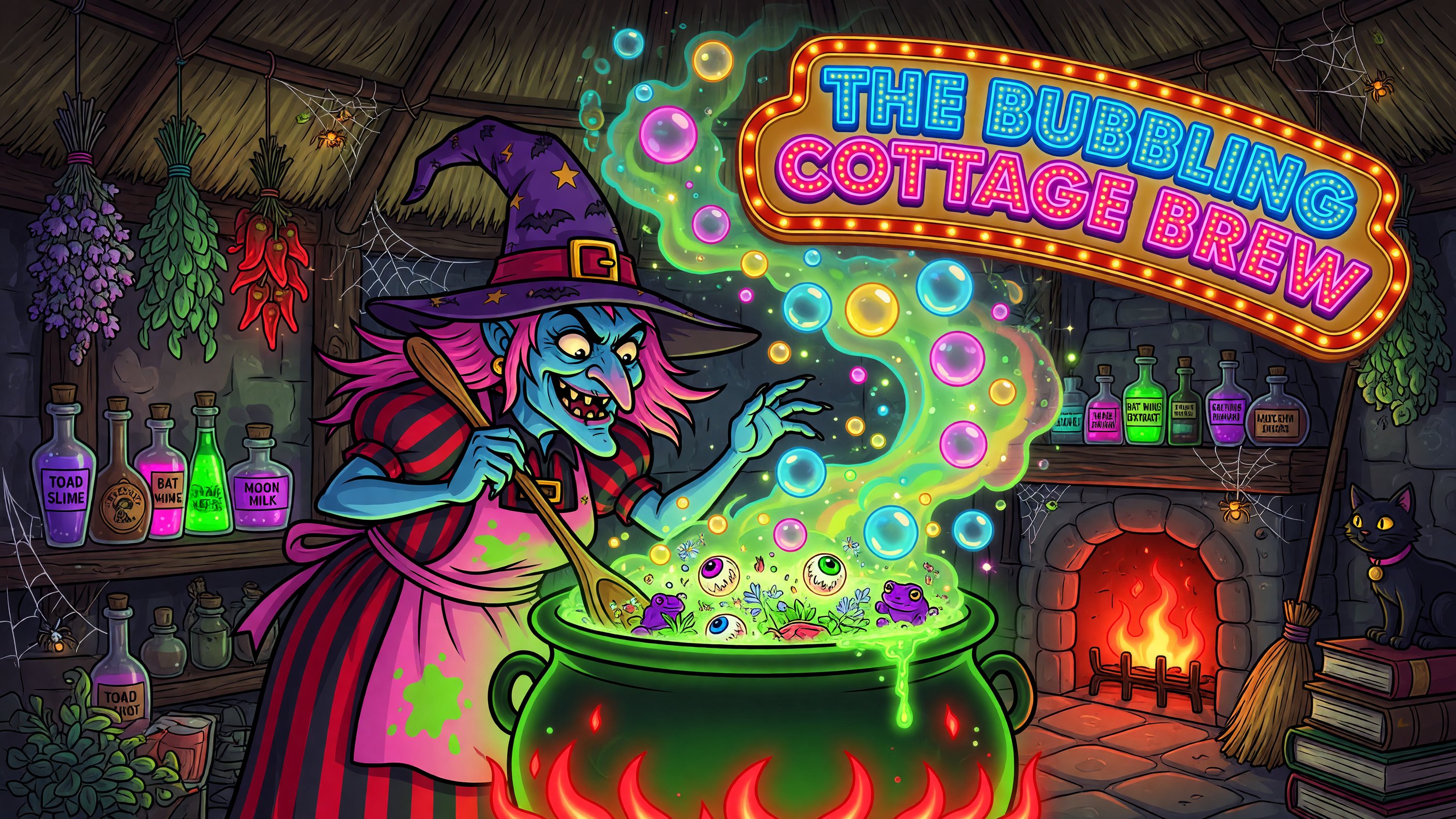 The Bubbling Cottage Brew themed reef game art