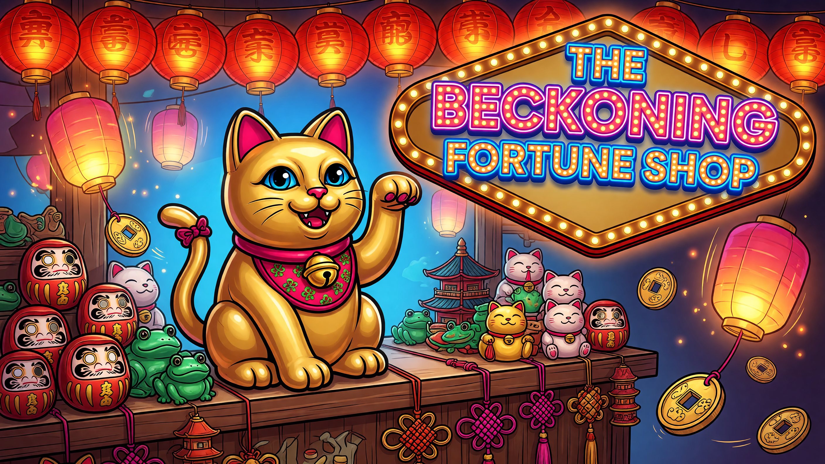 The Beckoning Fortune Shop themed reef game art